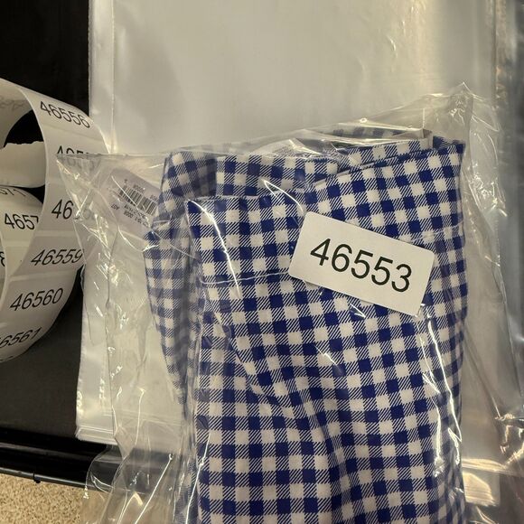 New Old Navy Shorts Women 8 Blue Plaid Mid Rise Everyday Short Chino Cotton - Picture 10 of 10